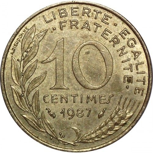 Pièce De Monnaie Française - 10 Centimes De 1987