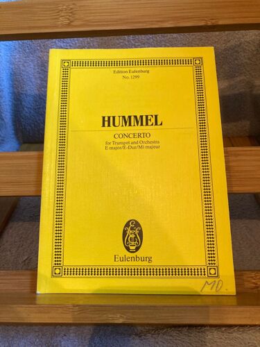Hummel Concerto Pour Trompette Partition De Poche Eulenburg 1299