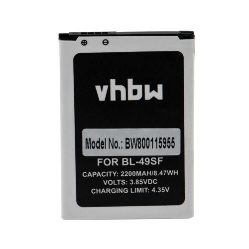 Vhbw Batterie Remplacement Pour Lg Bl-49sf, Eac92919001 Pour Téléphone Portable (2200mah, 3,85v, Li-Ion)