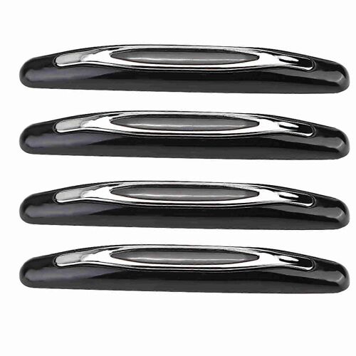 4pcs Porte De Voiture Bord Gardes Garniture Couverture Bande Coin Pare-Chocs Anti Collision Scratch Protector Noir