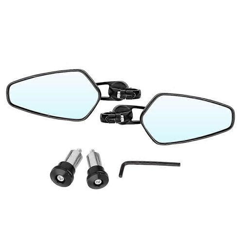 1 Paire De 7/8 Pouces 22 Mm Universel De Guidon De Moto En Aluminium Extrémité Rétroviseurs Latéraux
