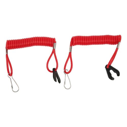 Marine Hors-bord D'urgence Interrupteur D'arrêt D'urgence Lanière De Sécurité 150cm/59in Remplacement pour Yamaha Moteur 2PCS