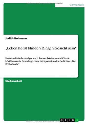 Leben Heißt Blinden Dingen Gesicht Sein
