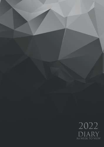 2022 Diary A4 Week To View: 22 Planner, Diary A4 Week To View, January-December 2022 / Daily Weekly Monthly Planner, Calendar Schedule , Organizer , Black Cover