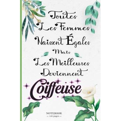 Toutes Les Femmes Naissent Égales Mais Les Meilleures Deviennent Coiffeuse : Cadeau Original - Carnet De Notes Ligné Drôle Pour Collègue, Amie, Mère ... Carnet De 6x9 Inch 120 Pages (French Edition)