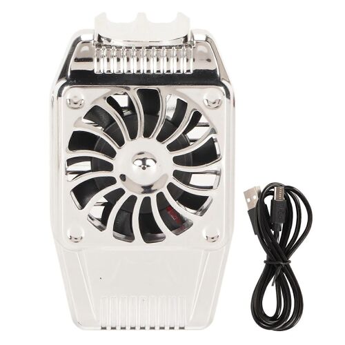 Refroidisseur de téléphone Ventilateur de refroidissement de cellule Portable Super Silencieux Clip Rétractable Radiateur Refroidisseur pour Gaming Live Streaming Vidéo Regarder Argent