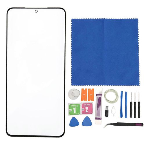 Remplacement De La Couverture En Verre De L'écran Extérieur Avant Du Téléphone Pour Le Kit De Réparation D'écran Professionnel De Rechange Samsung Galaxy S21 Plus Noir