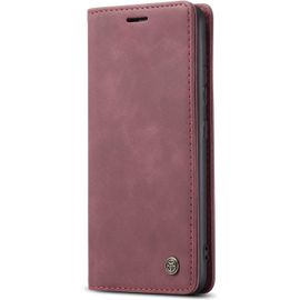 Coque Samsung Galaxy A02s,Coque Rabat Avec Magnetique,Housse Portefeuille Cartes Stand Fonction (Rouge)