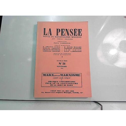 [Revue Du Rationnalisme Moderne] La Pensée N°51 Nov 1953