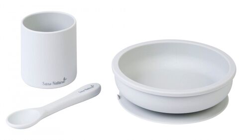 Saro Baby - Silicone Food Set 3 Pieces Grey 