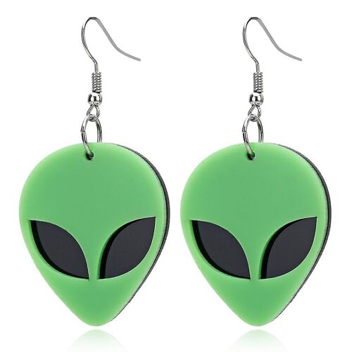 Intéressant Alien Acrylique Goutte Boucles D'oreilles Crochet Bijoux Cadeau Pour Les Femmes