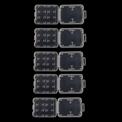 5pcs carte mémoire en plastique transparent pour étui pour carte SD Micro SD T-Flash