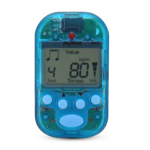 Métronome Numérique, Mini-Métronome Numérique Beat Tap M50, Clip De Tempo, Instruments De Musique (Jaune)-Bleu