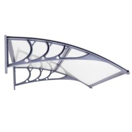 Auvent Pour Porte D'entrée - Springos - 80x120cm - Transparent - Gris