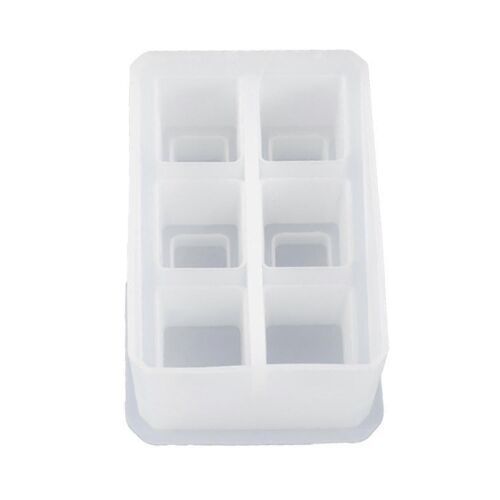 6 Holes Cube Shape Silicone Mold Lipstick Storage Holder Table Decor Diy Mold-Zzy