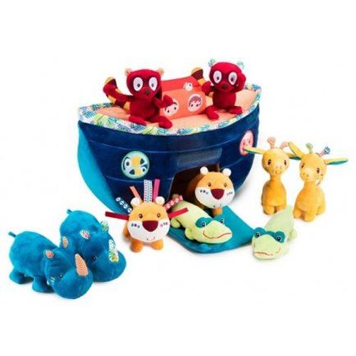 Arche De Noe Transportable En Tissu - Set Bateau + 10 Peluches Animaux - Lilliputiens - Figurines - Des 18 Mois