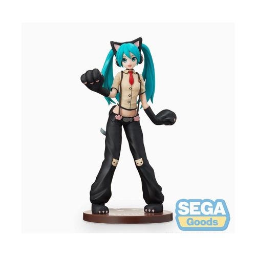 Hatsune Miku Project Diva Arcade Future Tone - Statuette Spm Kitty Cat 23 Cm