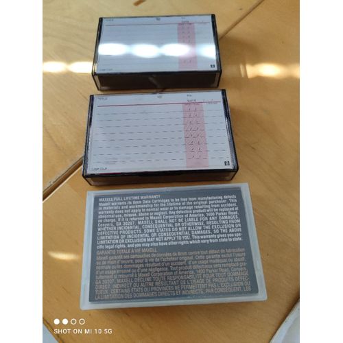 LOT DE 3 cassettes vidéo 8 mm vierges
