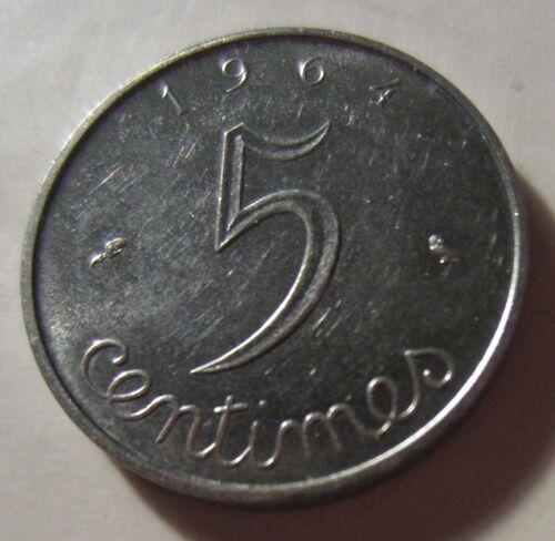 Pièce France 5 Centimes De Francs À L'épi Type Épi 1964