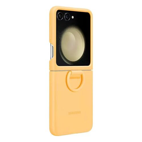 Coque Samsung Z Flip 5 Avec Anneau Sillicone Jaune