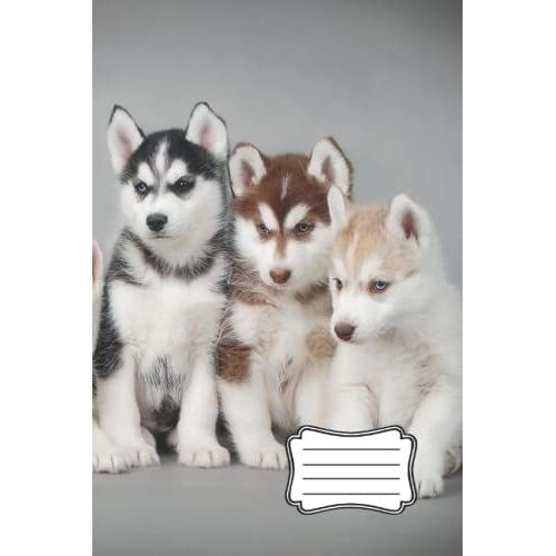 Siberian Husky Puppies Composition Notebook For Kids, Teens, Students And Dog Lovers: Dog Journal With Plenty Of Lined, Blank Pages To Provide Space For Creative Self-Expression