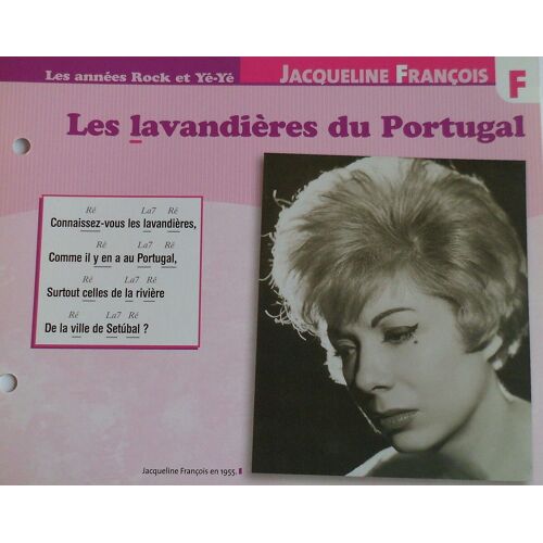 Fiche Chanson Les Lavandières Du Portugal Jacqueline François