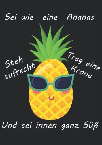 Ananas: Kariertes Schreibheft A4 100 Seiten (German Edition)