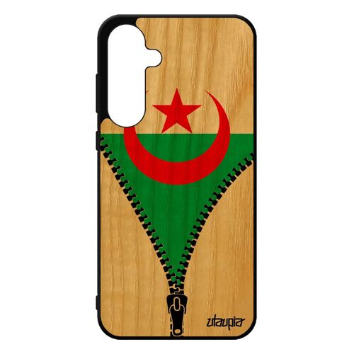Coque A55 5g Bois Silicone Drapeau Algerie Algerien Football Housse Jeux Olympiques Personnalisé Foot Coupe D'afrique Samsung Galaxy