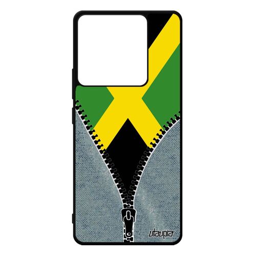 Coque Silicone Redmi Note 13 Pro 5g Drapeau Jamaique Jamaicain Noir Jeux Olympiques Mobile Rasta Jeans Football Basket Ragga Xiaomi