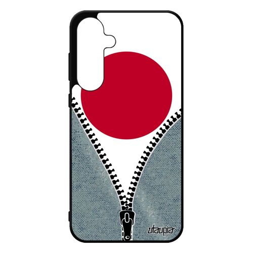 Coque Telephone Samsung A55 5g Silicone Drapeau Japon Japonais Foot Jo Basket Case Rugby Football Smartphone Coupe Du Monde Galaxy