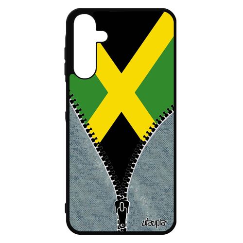 Coque Samsung A15 4g 5g Silicone Drapeau Jamaique Jamaicain Portable Souple Ragga Foot Jo Mobile De Protection Basket Rasta Galaxy