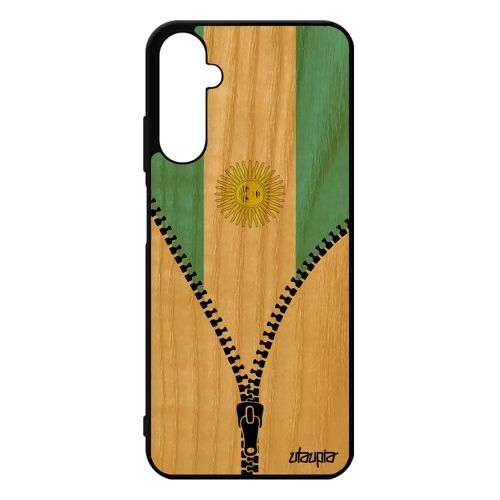 Coque Bois Galaxy A05s Silicone Drapeau Argentine Argentin Jo Foot Original Rugby Copa America Basket Coupe Du Monde Case De Samsung