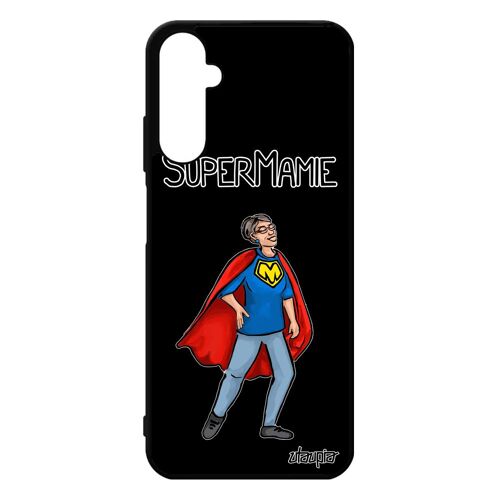 Coque Galaxy A05s Silicone Super Mamie Enfant Pas Cher Mamy Comics Cadeau D'anniversaire 4g Portable Texte Heros Noir Bd De Samsung