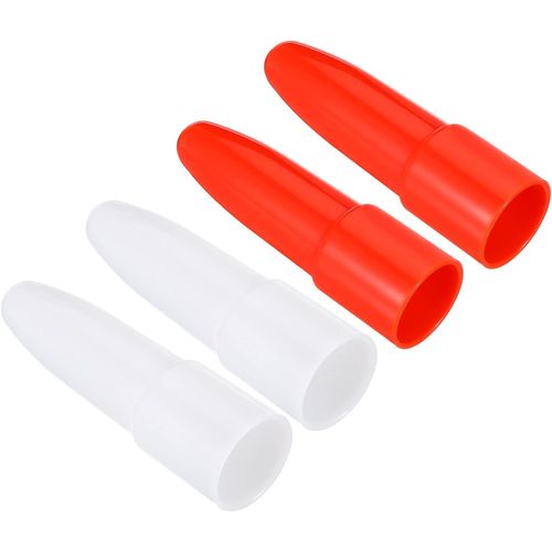 Kalanka-Lampe Poche Signal Baguette, 4 Pcs Pc Plastique Portable Diffuseur Trafic Baguette Couverture Bouchon Pour Adoucir Lumière Électrique Torche Led Extérieur Camping, Blanc Rouge