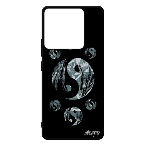 Coque De Protection Xiaomi Redmi Note 13 Pro 5g Silicone Yin Et Yang Plume Image Graphique Masculin Feminin Imprimé Personnalisé Tpu