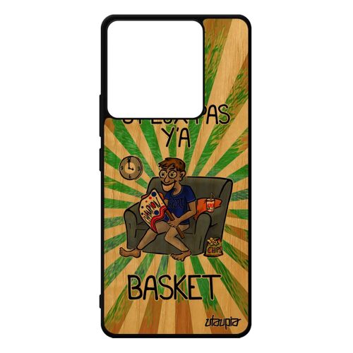 Coque En Bois Silicone J'peux Pas Y'a Basket Pour Xiaomi Redmi Note 13 Pro 5g Je Vert Supporter Jpeux Etui Texte Comique Humour Nba