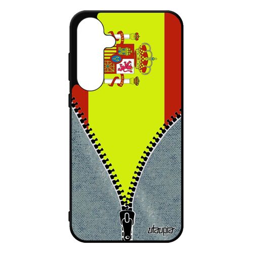 Coque A55 5g Silicone Drapeau Espagne Espagnol Jeux Olympiques Football Basket Bumper Coupe D'europe Souple Noir Foot Samsung Galaxy