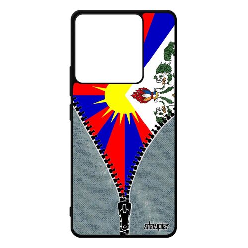 Coque Antichoc Pour Xiaomi Redmi Note 13 Pro 5g Silicone Drapeau Tibet Tibetain Asie Zen Telephone Bouddhisme Jeans Made In France