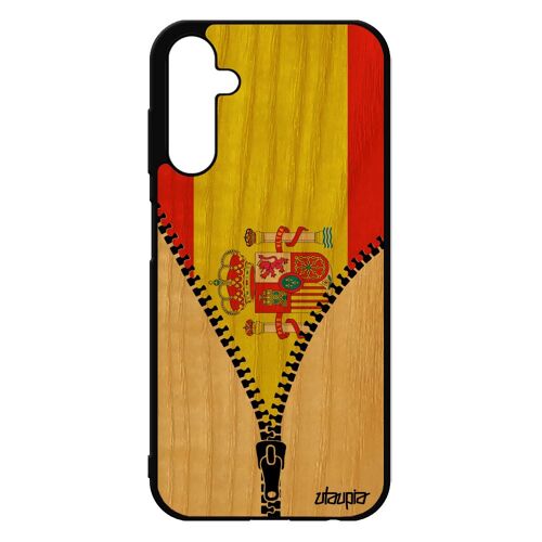 Coque Samsung A25 5g Bois Silicone Drapeau Espagne Espagnol Etui Euro Jo Foot Jeux Olympiques Telephone Mobile Coupe Du Monde Galaxy