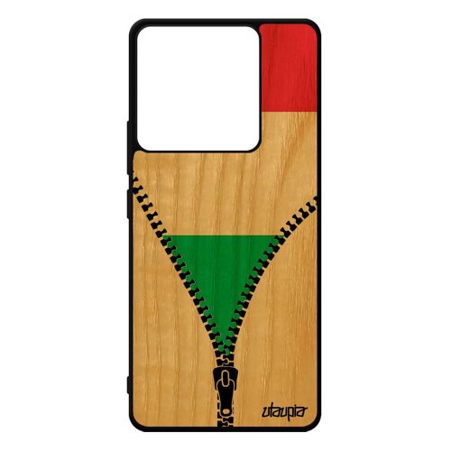 Coque Xiaomi Redmi Note 13 Pro 5g Bois Silicone Drapeau Italie Italien Noir Jo Caoutchouc 4g Coupe D'europe Jeux Olympiques Football