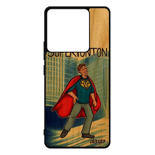 Coque Bois Xiaomi Redmi Note 13 Pro 5g Silicone Super Tonton Texte Antichoc Drole Telephone Bande Dessinée Enfant Heros Humour Oncle