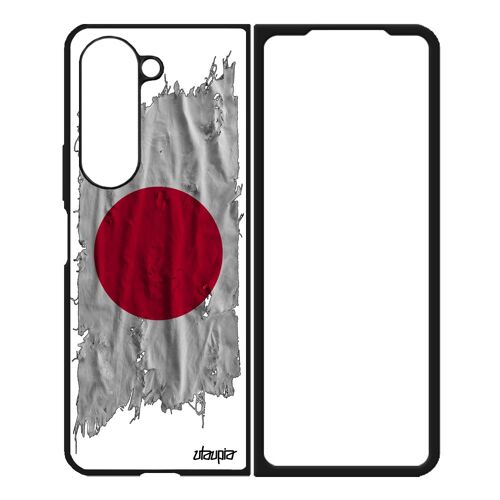 Coque Pour Samsung Z Fold 5 En Silicone Drapeau Japon Japonais Telephone Basket Football Coupe Du Monde Foot Jo De Protection Galaxy