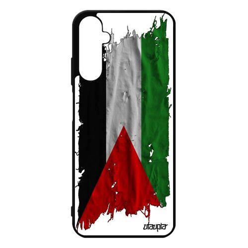Coque Silicone Pour Samsung A05s Drapeau Palestine Palestinien Foot Noir Basket Tissu Coupe Du Monde Football Rigide Etui Jo Galaxy
