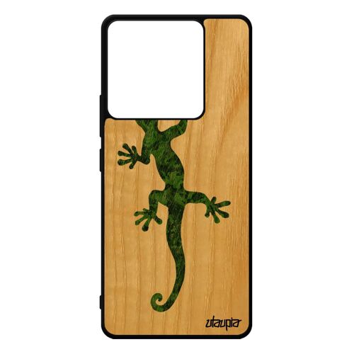 Coque Redmi Note 13 Pro 5g Bois Silicone Salamandre Mobile Femme Noir Vert Fantaisie Animal Dessin Etui Esprit Du Feu Reptile Xiaomi