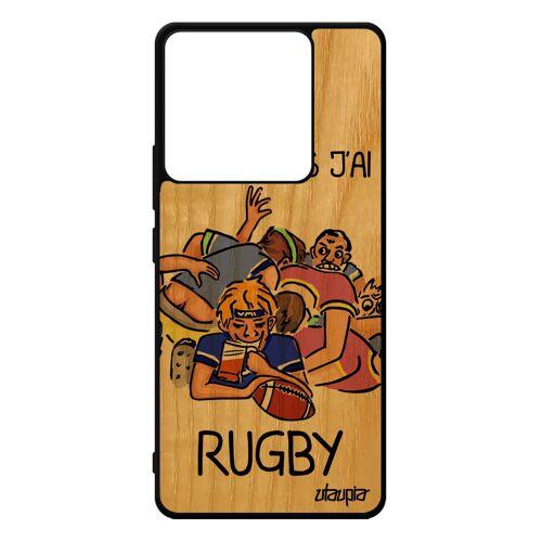 Coque Redmi Note 13 Pro 5g Bois Silicone Jpeux Pas J'ai Rugby Bd Noir Coupe Du Monde Unique Comique Humoristique Humour Sport Xiaomi