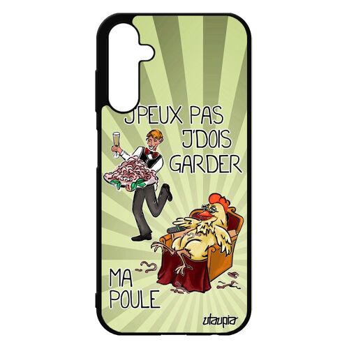 Coque Samsung A25 5g Silicone Humour J'peux Pas J'dois Garder Ma Poule Humoristique Metal Maman Coq Cartoon Etui Dessin Texte Galaxy