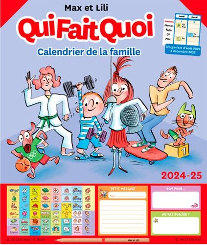 Calendrier De La Famille Max Et Lili
