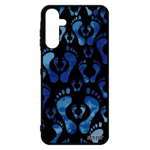 Coque Silicone Pour Galaxy A15 4g 5g Trace De Pas Original Plage Design Mobile Motif Imression Couleur Empreinte Aluminium Samsung