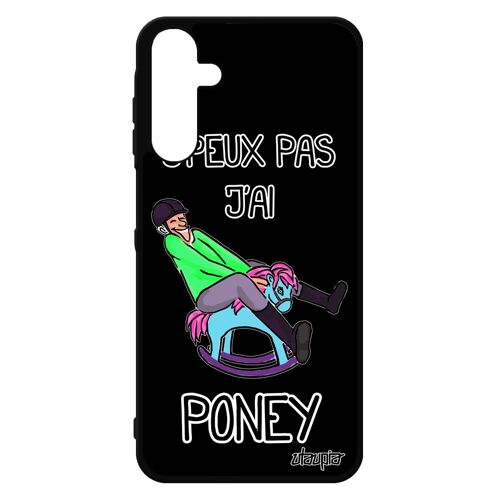 Coque A15 4g 5g Silicone Humour J'peux Pas J'ai Poney Aqua Cheval Smartphone Antichoc Humoristique Equitation Noir De Samsung Galaxy