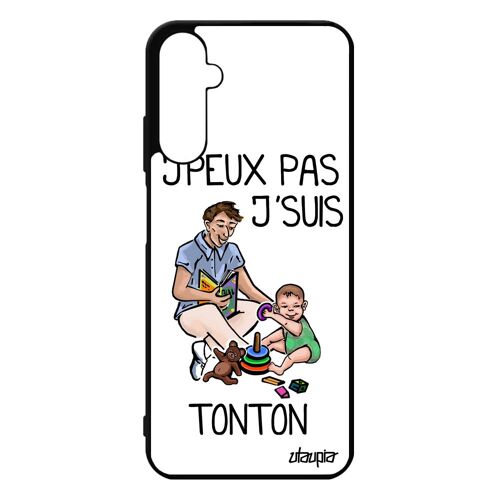 Coque Samsung Galaxy A05s Silicone J'peux Pas J'suis Tonton Texte Jpeux Drole Housse Oncle Souple Je Cover Case Bebe Telephone Blanc